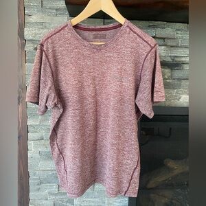 ❤️ Columbia Men's Heathered Red Hiking Running Gym Sports T-Shirt Tee Size M